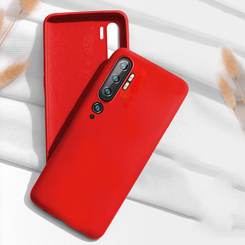 Ultra-thin Silicone Gel Soft Case 360 Degrees Cover C07 for Xiaomi Mi Note 10 Red