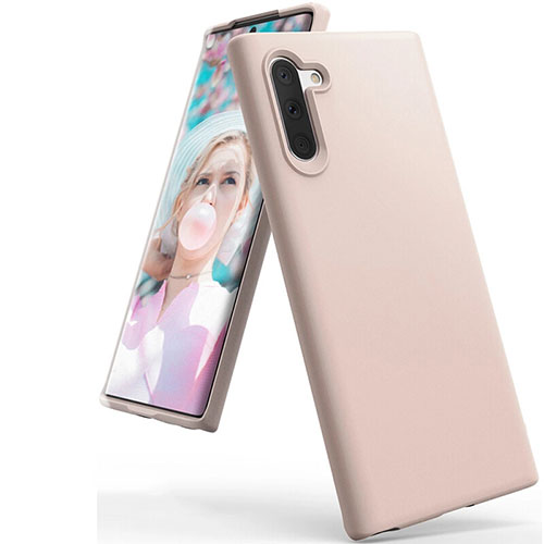 Ultra-thin Silicone Gel Soft Case 360 Degrees Cover C08 for Samsung Galaxy Note 10 Rose Gold