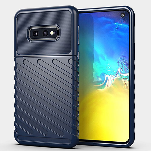 Ultra-thin Silicone Gel Soft Case 360 Degrees Cover C08 for Samsung Galaxy S10e Blue