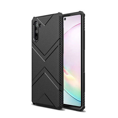 Ultra-thin Silicone Gel Soft Case 360 Degrees Cover C09 for Samsung Galaxy Note 10 Black