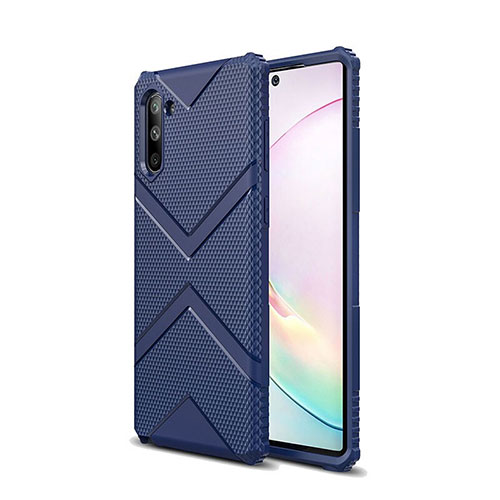 Ultra-thin Silicone Gel Soft Case 360 Degrees Cover C09 for Samsung Galaxy Note 10 Blue