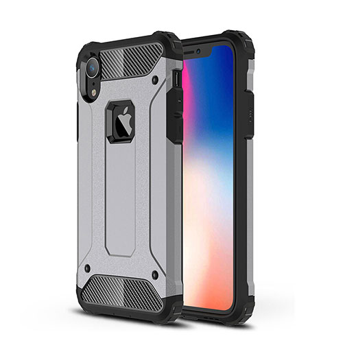 Ultra-thin Silicone Gel Soft Case 360 Degrees Cover for Apple iPhone XR Silver