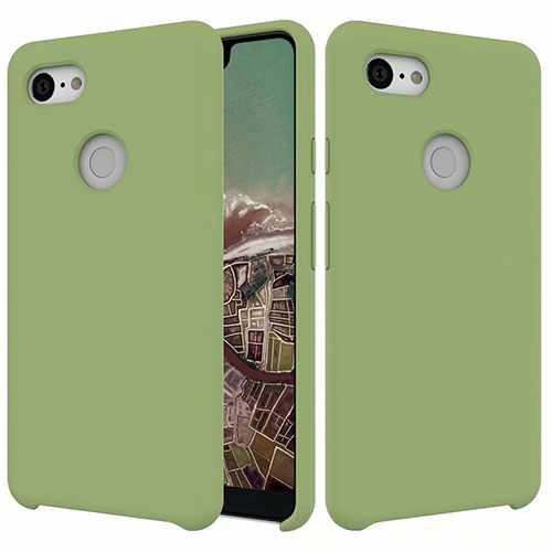 Ultra-thin Silicone Gel Soft Case 360 Degrees Cover for Google Pixel 3 XL Green