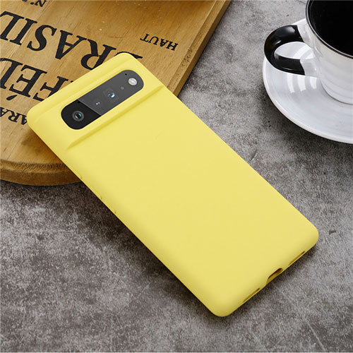 Ultra-thin Silicone Gel Soft Case 360 Degrees Cover for Google Pixel 6 5G Yellow