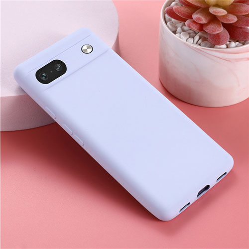 Ultra-thin Silicone Gel Soft Case 360 Degrees Cover for Google Pixel 7a 5G Clove Purple
