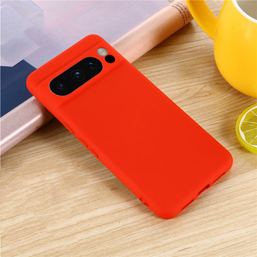 Ultra-thin Silicone Gel Soft Case 360 Degrees Cover for Google Pixel 8 Pro 5G Red