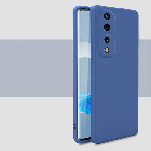 Ultra-thin Silicone Gel Soft Case 360 Degrees Cover for Huawei Honor 70 Pro 5G Blue