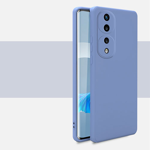 Ultra-thin Silicone Gel Soft Case 360 Degrees Cover for Huawei Honor 70 Pro 5G Lavender Gray