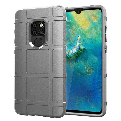 Ultra-thin Silicone Gel Soft Case 360 Degrees Cover for Huawei Mate 20 Silver