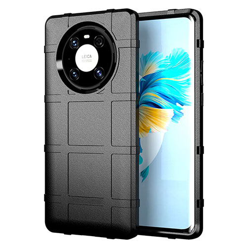 Ultra-thin Silicone Gel Soft Case 360 Degrees Cover for Huawei Mate 40 Pro Black