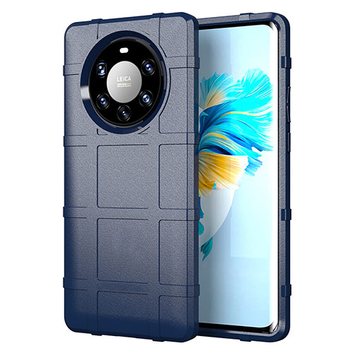 Ultra-thin Silicone Gel Soft Case 360 Degrees Cover for Huawei Mate 40 Pro+ Plus Blue