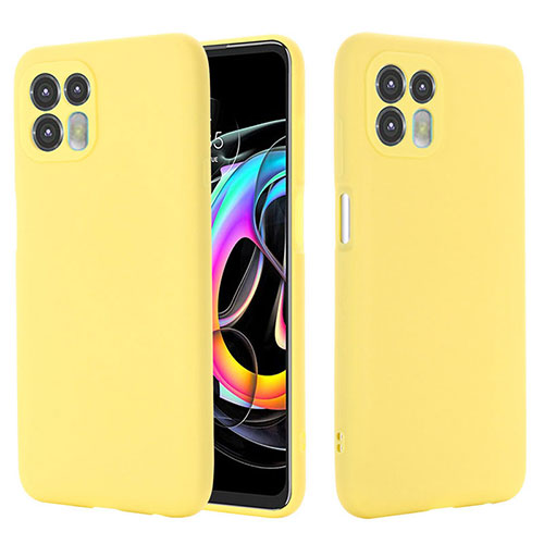 Ultra-thin Silicone Gel Soft Case 360 Degrees Cover for Motorola Moto Edge 20 Lite 5G Yellow