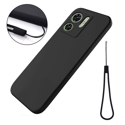 Ultra-thin Silicone Gel Soft Case 360 Degrees Cover for Motorola Moto Edge (2023) 5G Black