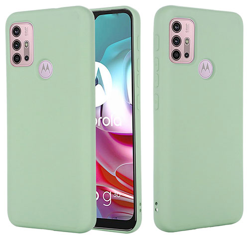 Ultra-thin Silicone Gel Soft Case 360 Degrees Cover for Motorola Moto G30 Green