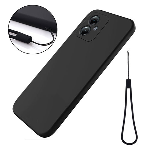 Ultra-thin Silicone Gel Soft Case 360 Degrees Cover for Motorola Moto G54 5G Black