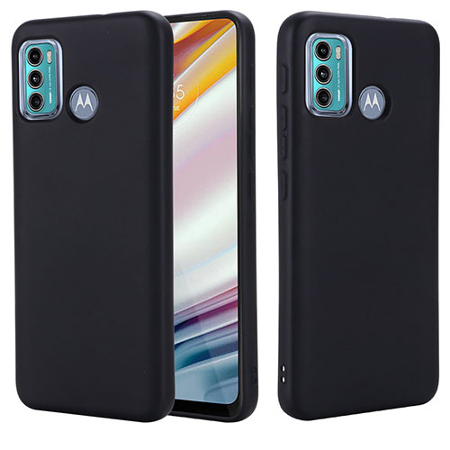 Ultra-thin Silicone Gel Soft Case 360 Degrees Cover for Motorola Moto G60 Black