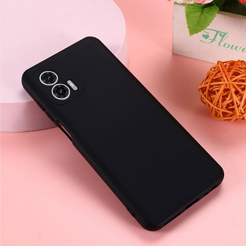 Ultra-thin Silicone Gel Soft Case 360 Degrees Cover for Motorola Moto G73 5G Black