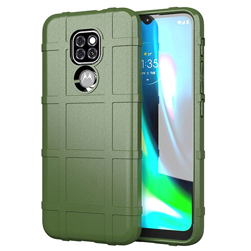 Ultra-thin Silicone Gel Soft Case 360 Degrees Cover for Motorola Moto G9 Play Green