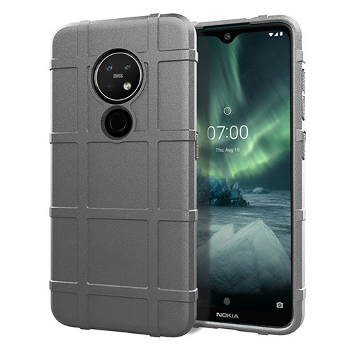 Ultra-thin Silicone Gel Soft Case 360 Degrees Cover for Nokia 6.2 Gray