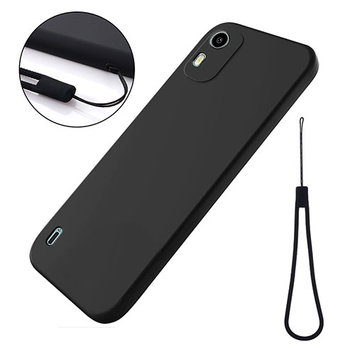 Ultra-thin Silicone Gel Soft Case 360 Degrees Cover for Nokia C12 Plus Black