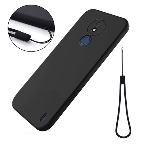 Ultra-thin Silicone Gel Soft Case 360 Degrees Cover for Nokia C21 Black