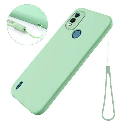 Ultra-thin Silicone Gel Soft Case 360 Degrees Cover for Nokia C21 Plus Green