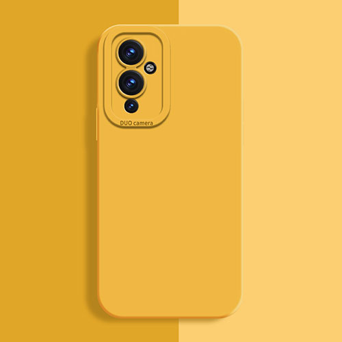 Ultra-thin Silicone Gel Soft Case 360 Degrees Cover for OnePlus 9 5G Yellow