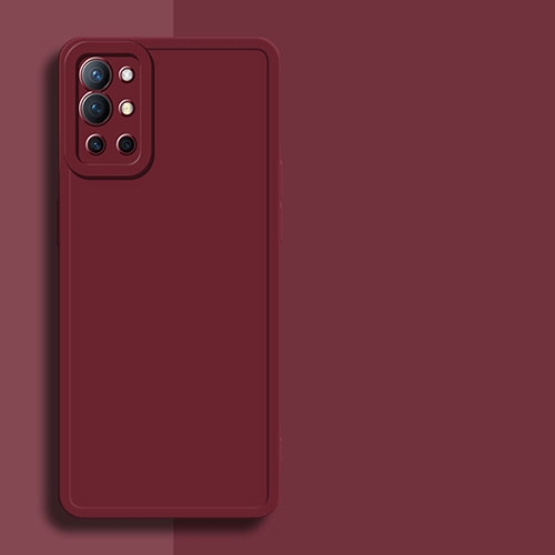 Ultra-thin Silicone Gel Soft Case 360 Degrees Cover for OnePlus 9R 5G Red Wine