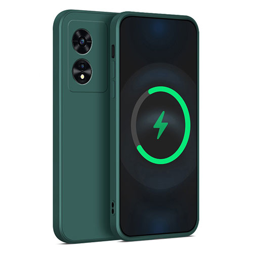 Ultra-thin Silicone Gel Soft Case 360 Degrees Cover for Oppo A1 Pro 5G Midnight Green