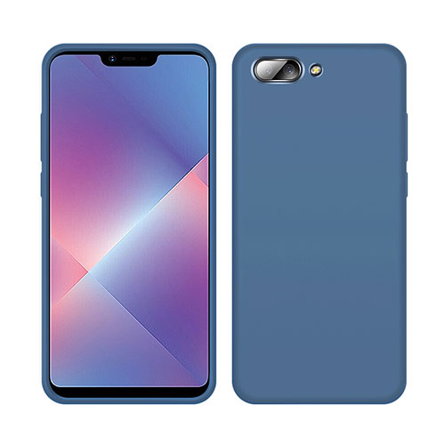 Ultra-thin Silicone Gel Soft Case 360 Degrees Cover for Oppo A12e Blue