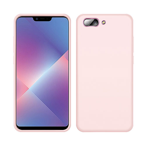 Ultra-thin Silicone Gel Soft Case 360 Degrees Cover for Oppo A12e Pink
