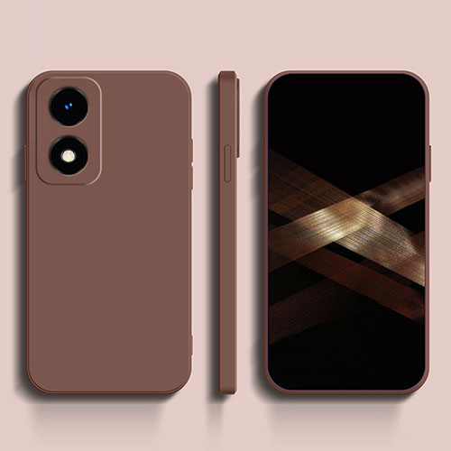 Ultra-thin Silicone Gel Soft Case 360 Degrees Cover for Oppo A2x 5G Brown