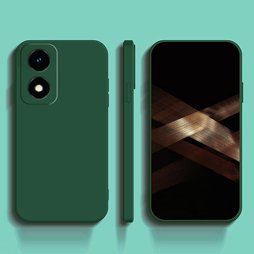 Ultra-thin Silicone Gel Soft Case 360 Degrees Cover for Oppo A2x 5G Midnight Green