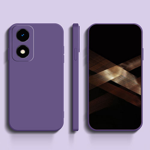 Ultra-thin Silicone Gel Soft Case 360 Degrees Cover for Oppo A2x 5G Purple