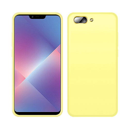 Ultra-thin Silicone Gel Soft Case 360 Degrees Cover for Oppo A5 Yellow