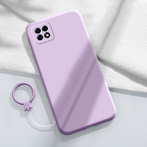 Ultra-thin Silicone Gel Soft Case 360 Degrees Cover for Oppo A53 5G Purple