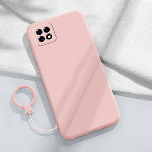 Ultra-thin Silicone Gel Soft Case 360 Degrees Cover for Oppo A73 5G Pink