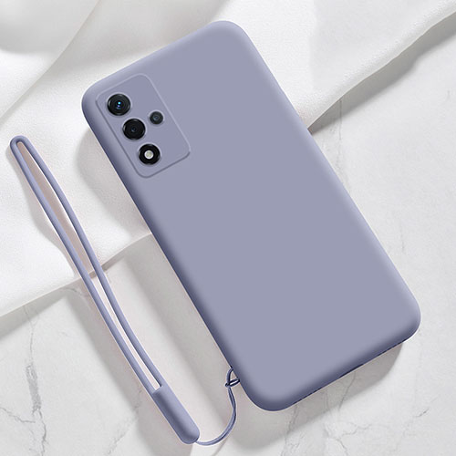 Ultra-thin Silicone Gel Soft Case 360 Degrees Cover for Oppo A93s 5G Lavender Gray