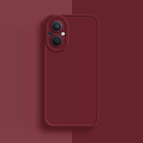 Ultra-thin Silicone Gel Soft Case 360 Degrees Cover for Oppo A96 5G Red