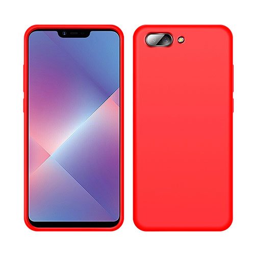 Ultra-thin Silicone Gel Soft Case 360 Degrees Cover for Oppo AX5 Red
