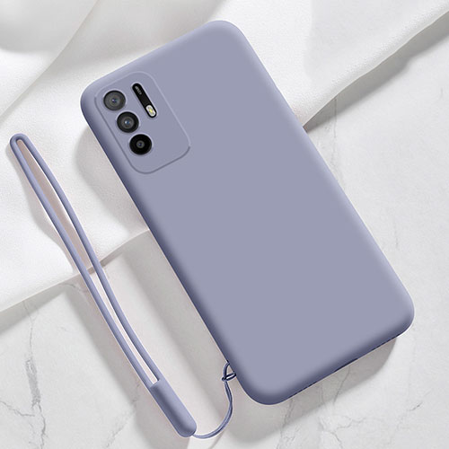 Ultra-thin Silicone Gel Soft Case 360 Degrees Cover for Oppo F19 Pro+ Plus 5G Lavender Gray