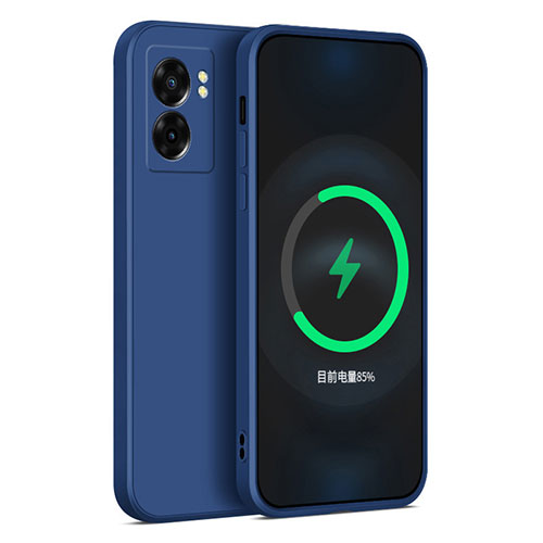 Ultra-thin Silicone Gel Soft Case 360 Degrees Cover for Oppo K10 5G India Blue