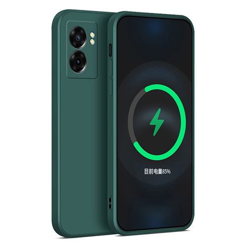 Ultra-thin Silicone Gel Soft Case 360 Degrees Cover for Oppo K10 5G India Midnight Green