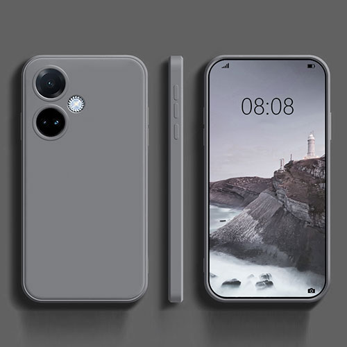 Ultra-thin Silicone Gel Soft Case 360 Degrees Cover for Oppo K11 5G Gray