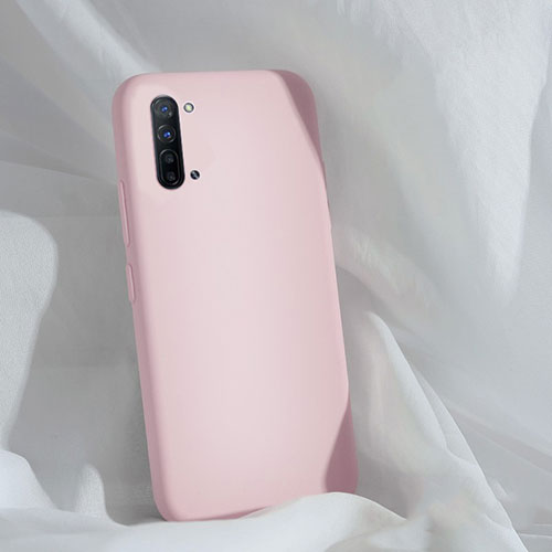 Ultra-thin Silicone Gel Soft Case 360 Degrees Cover for Oppo K7 5G Pink