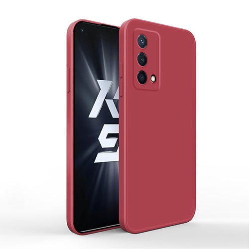 Ultra-thin Silicone Gel Soft Case 360 Degrees Cover for Oppo K9 5G Red