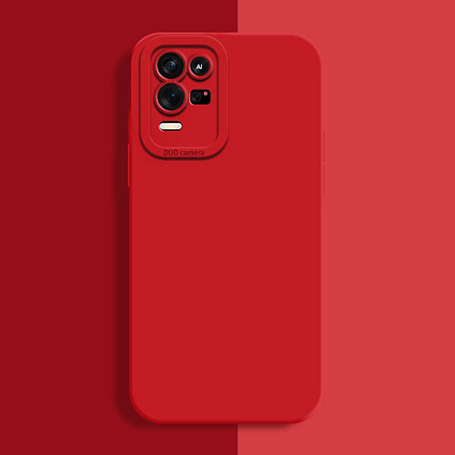 Ultra-thin Silicone Gel Soft Case 360 Degrees Cover for Oppo K9X 5G Red