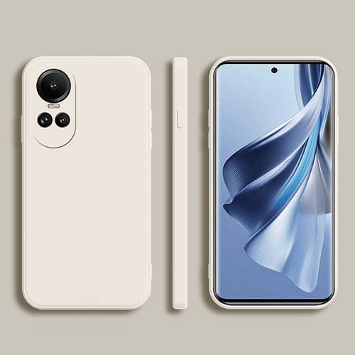 Ultra-thin Silicone Gel Soft Case 360 Degrees Cover for Oppo Reno10 Pro 5G White