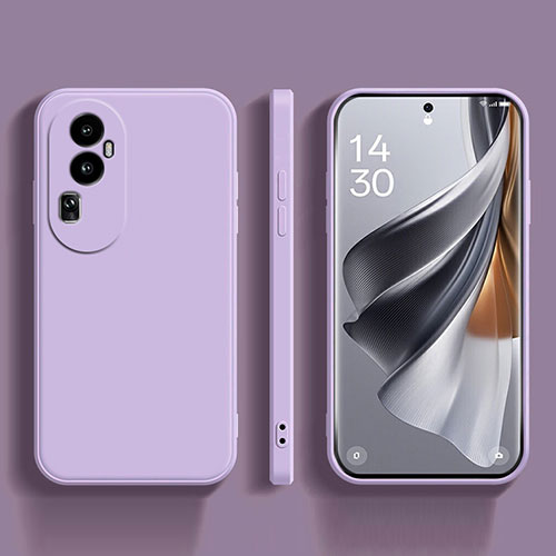 Ultra-thin Silicone Gel Soft Case 360 Degrees Cover for Oppo Reno10 Pro+ Plus 5G Clove Purple