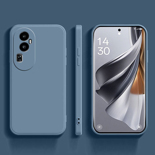 Ultra-thin Silicone Gel Soft Case 360 Degrees Cover for Oppo Reno10 Pro+ Plus 5G Lavender Gray